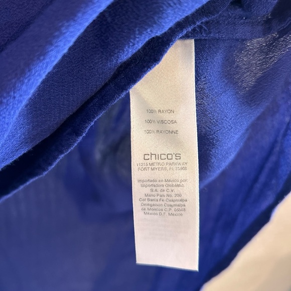 Chico's Royal Blue Sleeveless Blouse - Picture 2 of 5